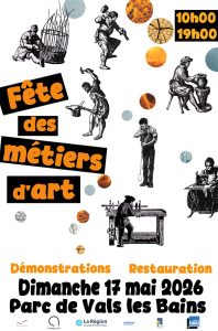 Fête des métiers d'art le 17 mai 2026 au Parc de Vals les Bains