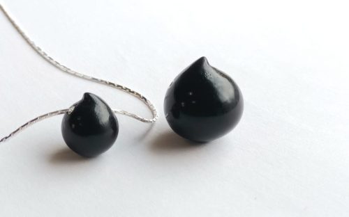 Fanny VALLA Atelier Arborescence pendentifs Goutte ébène argent 925